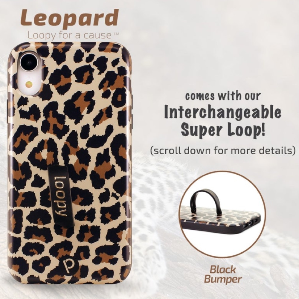 Loopy case for iPhone XR Leopard print